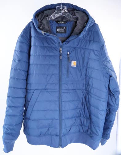 Carhartt Men's Rain Defender Lightweight Insulated Hooded Jacket Size XL READ