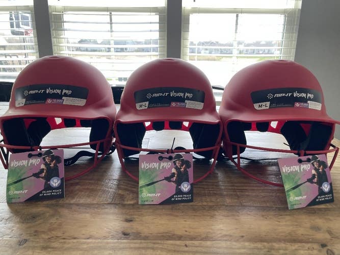 Medium/Large Rip It Vision Pro Batting Helmets (New)