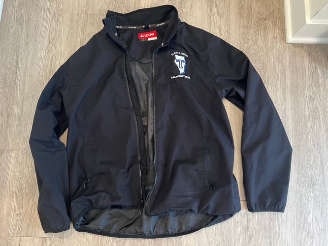 Team Illinois Black Adult Unisex Large CCM Jacket (Used)