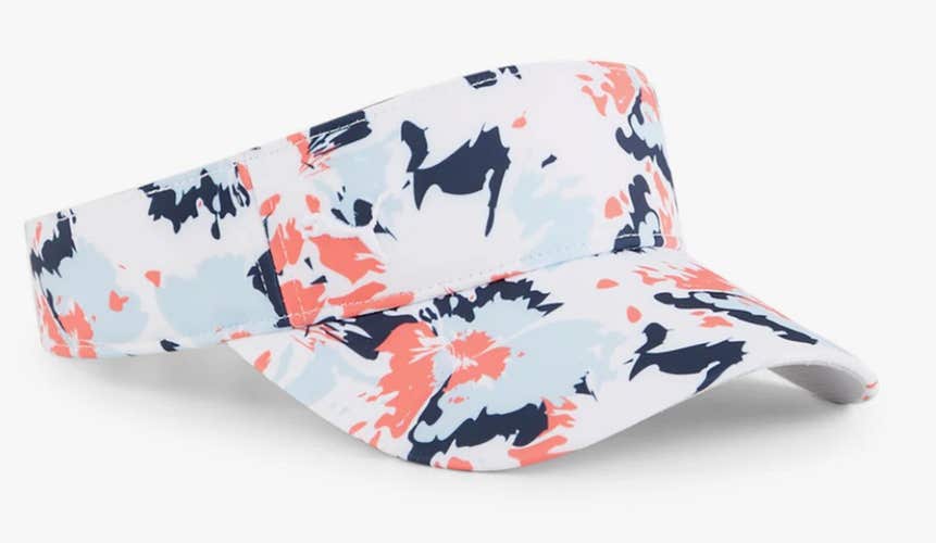 Puma Women's Borrego Sport Visor (White/Blue/Salmon, Adjustable) Golf 2025 NEW