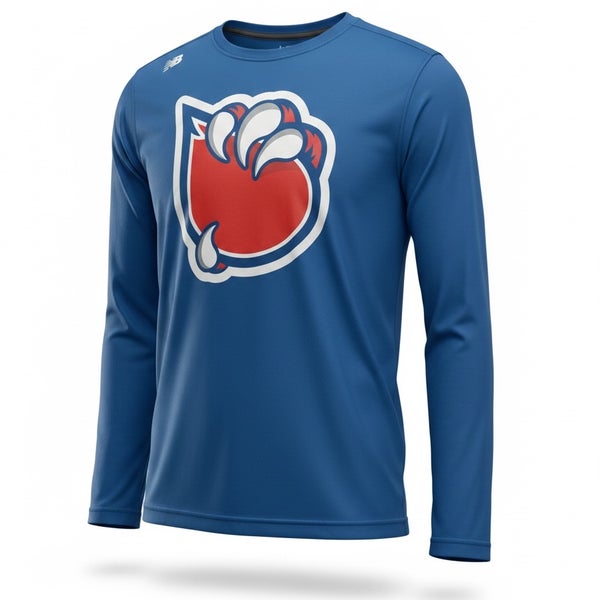 New Balance NB Dry Bakersfield Condors Royal Blue Long Sleeve Shirt (New) 4444