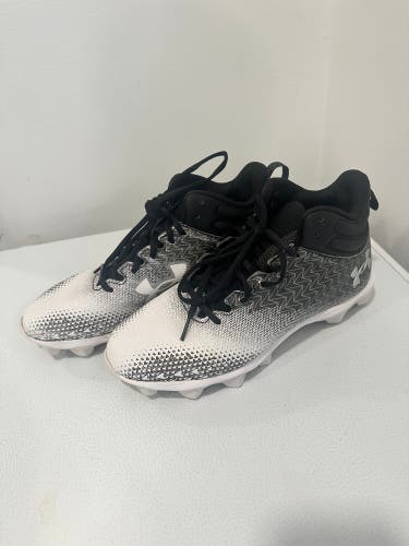 Black & White Men's Size M 9.5 (W 10.5) Adult Under Armour Low Top (Used)