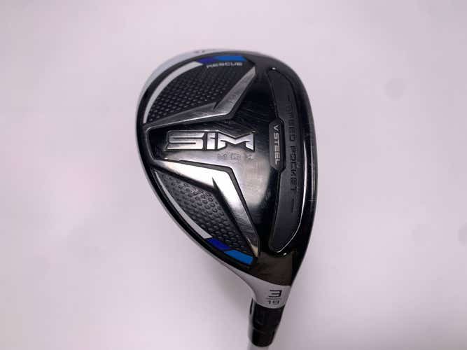 TaylorMade SIM MAX 3 Hybrid 19* Fujikura Atmos HB Tour Spec 8S Stiff RH