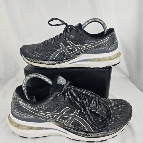 Asics Gel-Kayano 28 Black White Athletic Running Shoes Women's Size 8.5 Narrow