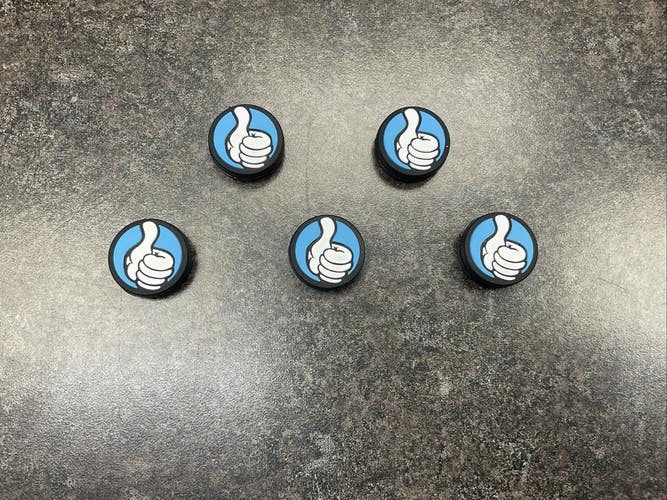 Thumbs Up Or Middle Finger Tennis Racquet Dampeners 5 Pack (Two Sided)