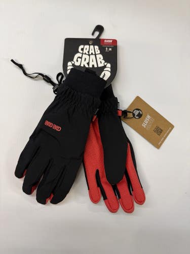 Crab Grab 2026 Slush Gloves Black/red Size Medium NWT