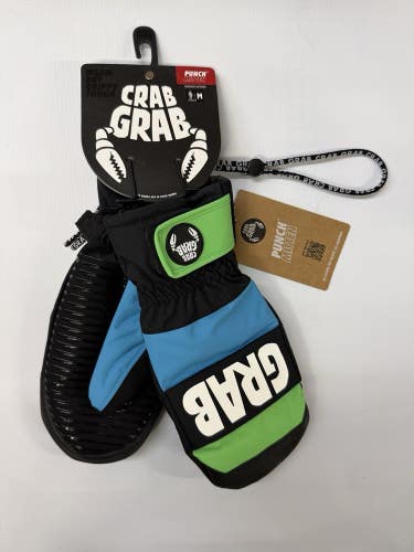 Crab Grab 2026 Punch Mitten Neon Size Medium NWT