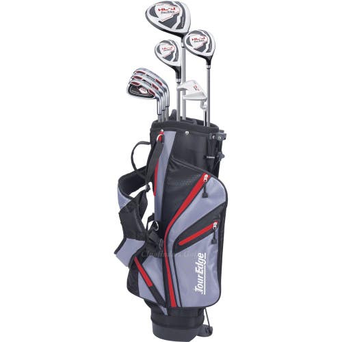 NEW JUNIOR Tour Edge Hot Launch HL-J Red 7-Piece Golf Club Set w/ Stand Bag