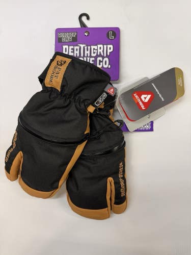 Deathgrip  Glove Co Werewolf Claw Pat Moore Mens L Black Snowboard NWT