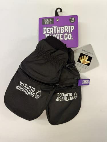 Deathgrip  Glove Co Ghoul Mitt Mens M Black Snowboard NWT