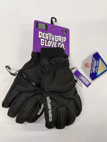 Deathgrip  Glove Co Ghoul Glove Mens L Black Snowboard NWT