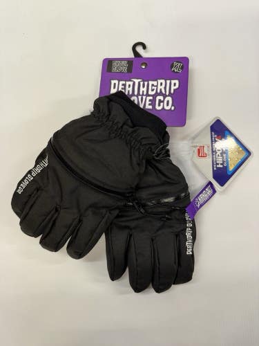 Deathgrip  Glove Co Ghoul Glove Mens XL Black Snowboard NWT