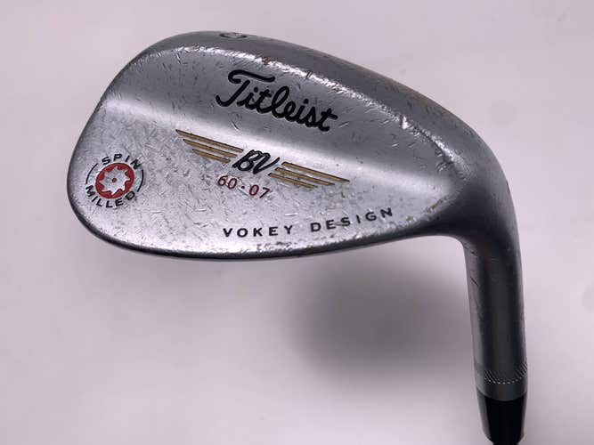 Titleist Vokey Spin Milled CC Chrome Lob Wedge LW 60* 7 Bounce Wedge RH
