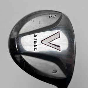 TaylorMade V Steel 3 Fairway Wood 15* MAS2 Regular Graphite Mens RH