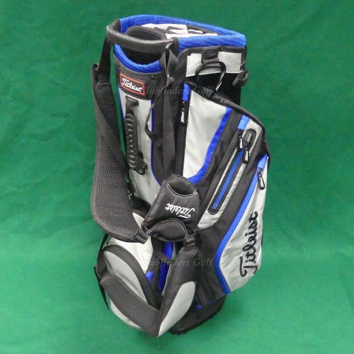 Titleist 14-Way Grey/Black/Blue Golf Stand Bag w/ Raincover (TB5SX14-224)