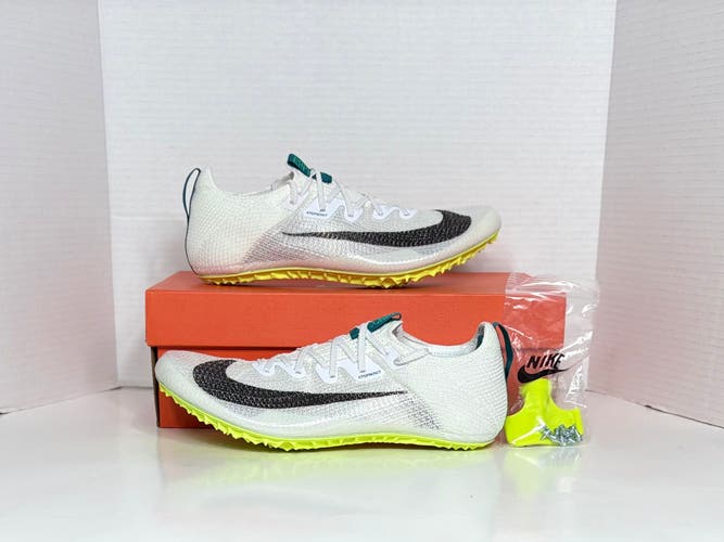 White Men's Size M 11.5 (W 12.5) Adult Nike Zoom Superfly Elite 2 Shoes (New) FZ9662-100 spikes