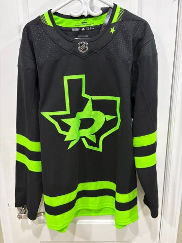 New NHL Dallas Stars adidas Black 2020/21 Alternate Authentic Player Jersey- Men's size 50