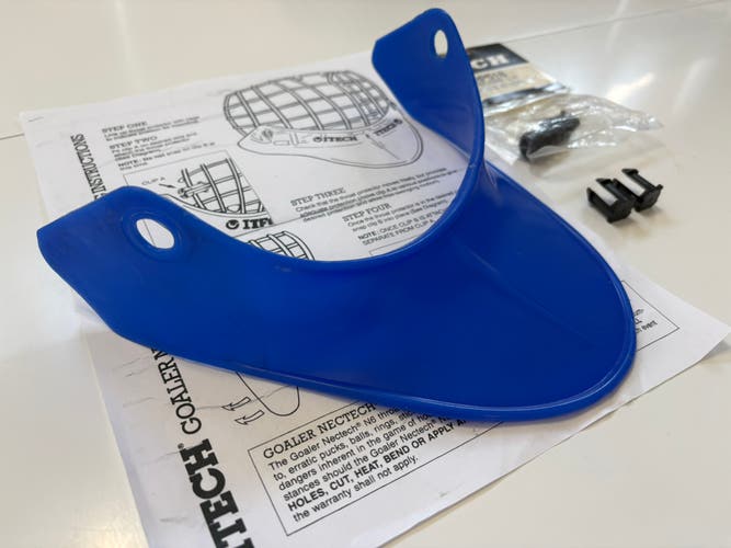Itech N6 Dangler - Blue - Goalie Combo Neck Guard Nectech N6 -  Vintage Combo Accessory