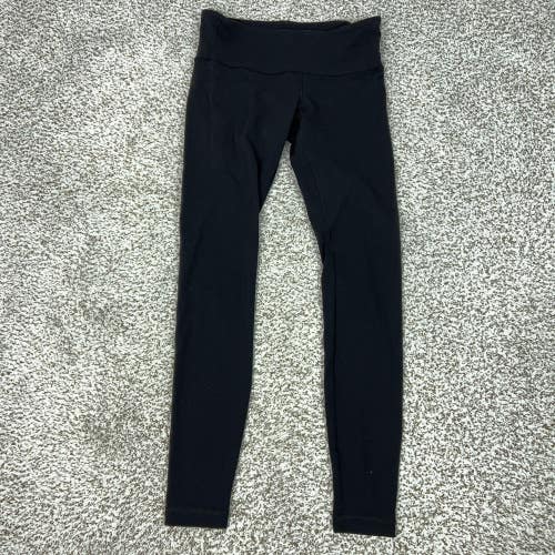 Lululemon Pants Womens 6 Black High Rise Ankle Leggings Yoga Gym Workout Sport