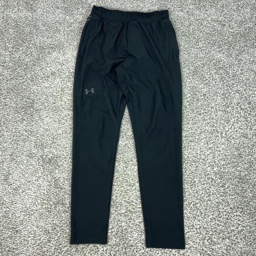 Under Armour Pants Mens Medium Black Fitted Track Joggers Athletic Running Gym