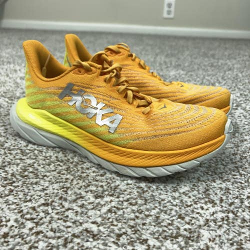 Hoka One One Mach 5 Shoes Mens Size 7.5 Orange Running Sneakers Cushioned