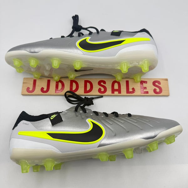 Sz 6.5 Nike Soccer Cleats Tiempo Legend 10 Elite AG Pro Boots HF4378-002 Men\'s Nike Tiempo Legend 10 Elite AG Pro Soccer Cleats Silver  main image 2