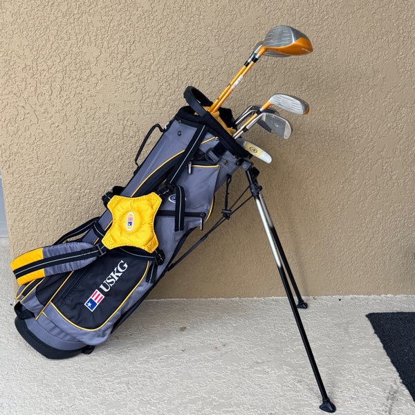 US Kids Golf USKG 7 Club Plus Bag Junior Set 63” DV3 WT-10s UL63 Youth RH EUC