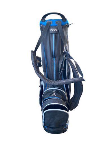 Used Ping HOOFER Mens Stand Bag Navy Blue 11883-S000160470