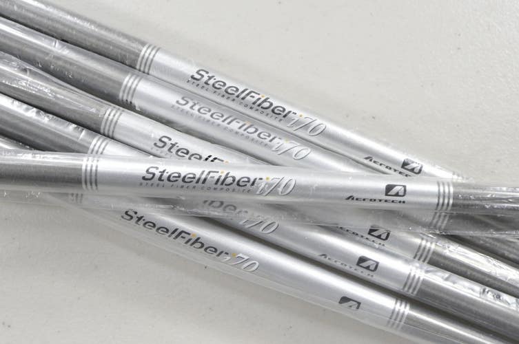 Aerotech SteelFiber 70g Stiff Flex 6pc Iron Shaft Set Parallel Tip .370" #215238