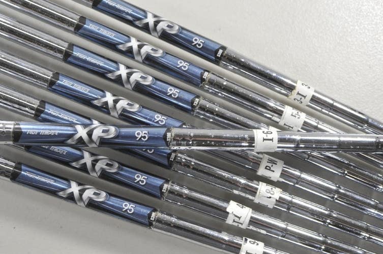 True Temper XP 95 S300 Stiff 8pc Iron Shaft Set 3-PW Steel .370 Tip  # 215255
