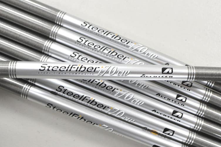 Aerotech SteelFiber 70 cw Regular Flex 7pc Iron Shaft Set 4-PW .355 Tip # 215244