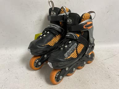 Used RollerDerby STRYDE 2-5 Junior Rec Fitness Skates Orange Adjustable 11855-S000202124