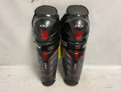 Used CCM QLT 290 Senior Shin Guards Black And Red 15" 11855-S000202129