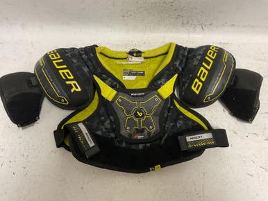 Used Bauer SUPREME MACH Youth Shoulder Pads Black And Yellow LG 11855-S000202094