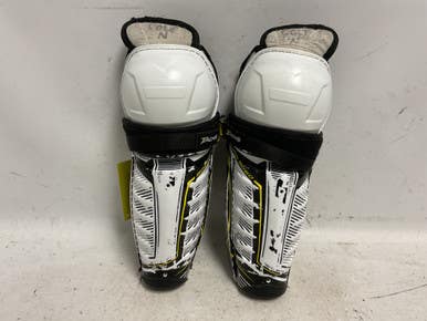 Used CCM TACKS 9060 Junior Shin Guards White/Black/Yellow 11" 11855-S000202093
