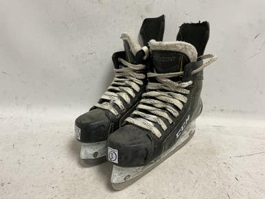 Used CCM TACKS 9060 Junior Hockey Skate White/Black/Yellow Junior 03 11855-S000202092