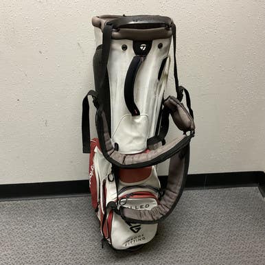 Used Taylormade MILLED GRIND Mens Stand Bag Cardinal And White 11855-S000202008