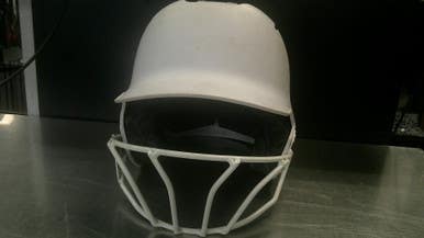 Used Evoshield HELMET W/MASK Batting Helmet w/Mask White SM 11868-S000068891