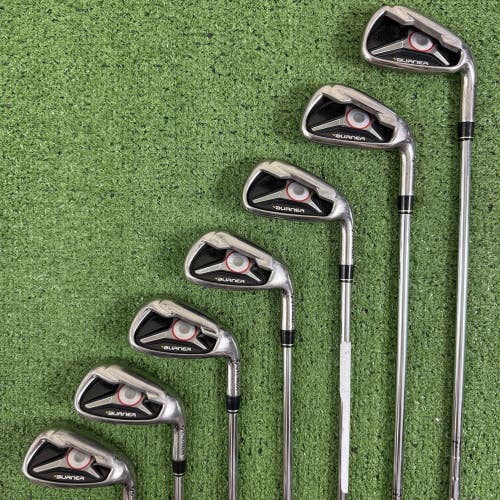 TaylorMade Burner 1.0 2009 Iron Set 5-PW AW Superfast 85g Steel Uniflex RH