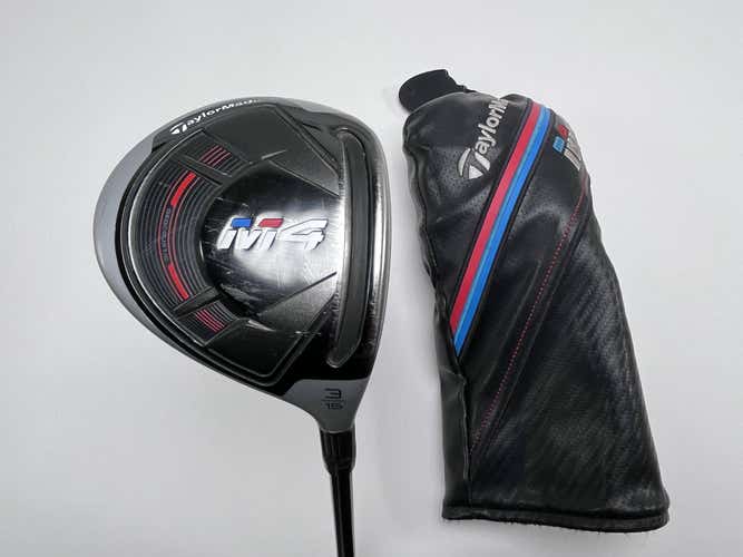 TaylorMade M4 3 Fairway Wood 15* Fujikura Atmos red 6S Stiff Graphite Mens RH HC