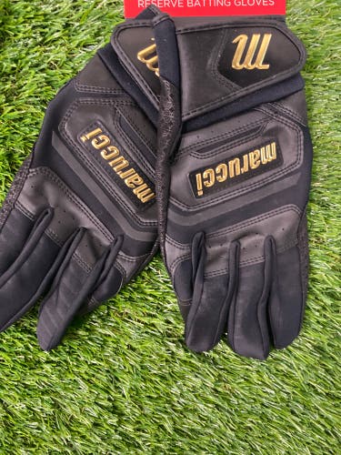 Black Large Marucci Pittards Reserve Batting Gloves (New)
