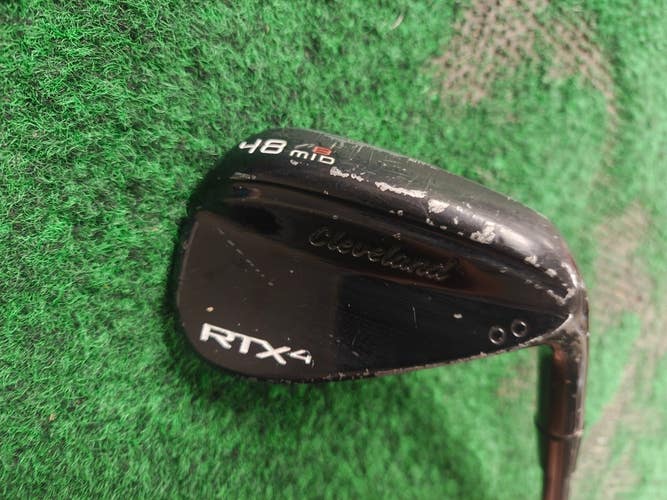 Cleveland RTX 4 48.10 Mid 48 Degree Wedge PW Black Steel KBS Hi-Rev 2.0 125