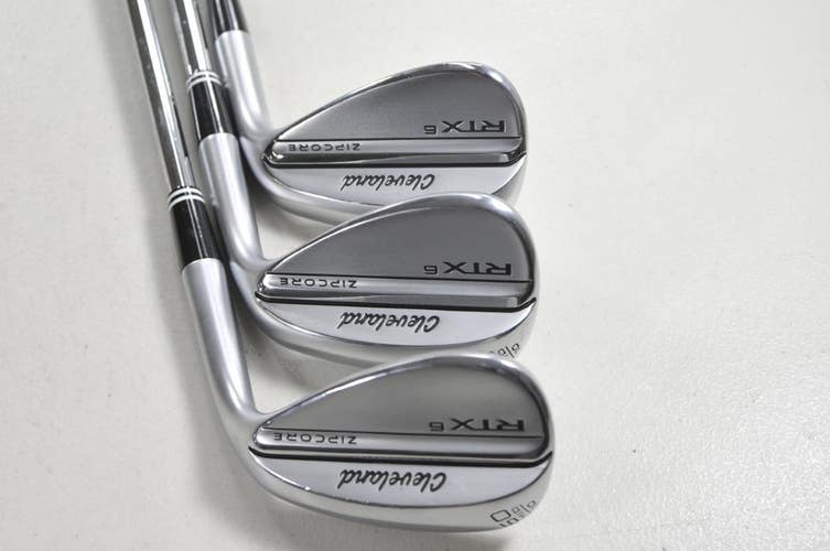 Cleveland RTX-6 Zipcore Tour Satin 52*,56*,60* Wedge Set DG Spinner Steel 215622