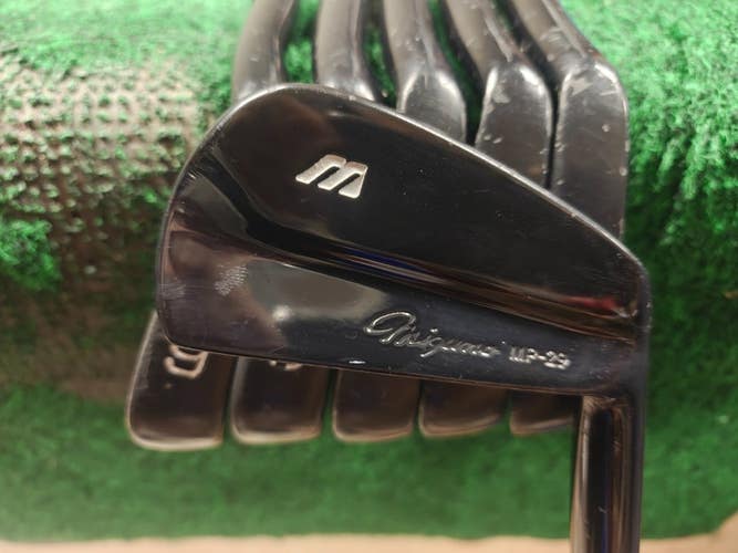 Mizuno Custom Black Mp-29 Golf Iron Set 4-9 Stiff Flex Black Steel KBS C-Taper