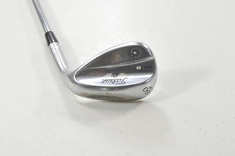 Titleist Vokey SM6 Tour Chrome 60*-08 Wedge Right BV Wedge Flex Steel # 215790