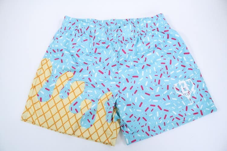 BL101 Baseball Lifestyle Ice Cream COTTON CANDY Shorts BLUE Adult Small