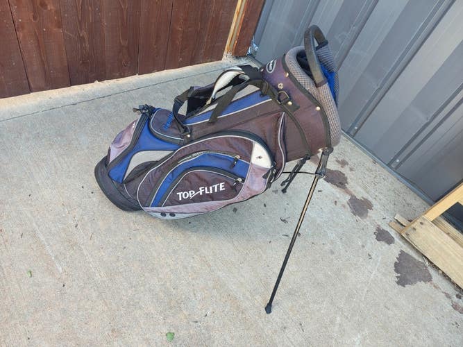 Top Flite Gamer 14 Divider Dual Strap Golf Stand Bag Blue/Black
