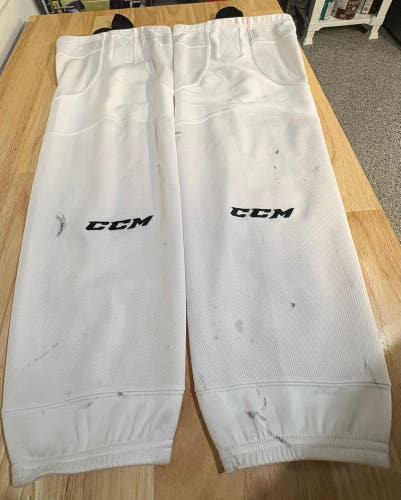 Black Intermediate White CCM SX6000 Socks (Used)