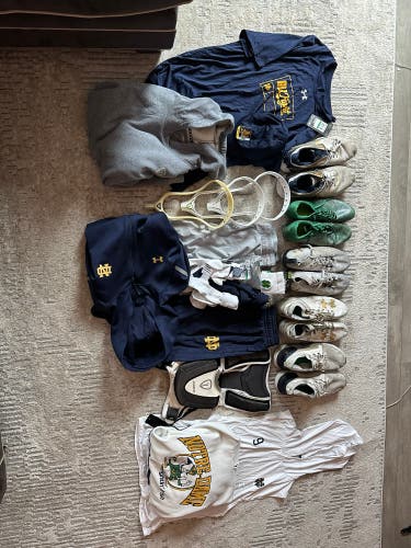 Notre Dame team issued gear lot