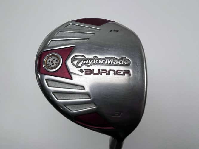TaylorMade Burner Steel 2007 3 Fairway Wood 15* REAX 50g Stiff Graphite Mens RH